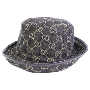 Gucci unused Genuine 576371 3haf8 GG Denim Bucket Hat M 58cm